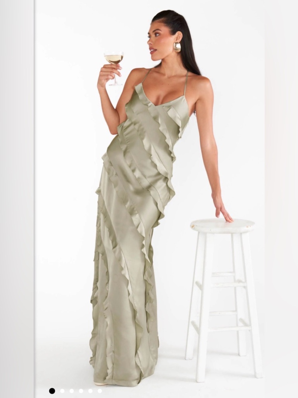 Show me your mumu romance ruffle dress